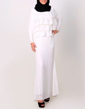 3D-Lace Layer Fully Uned Dress