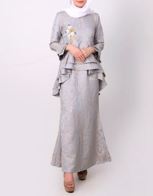 Crystal Bead Songket Print